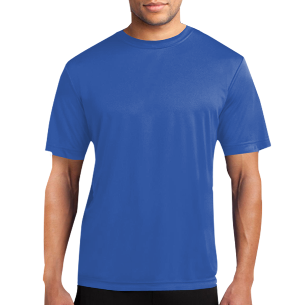 Port & Co Performance Tee, Royal, Front view
