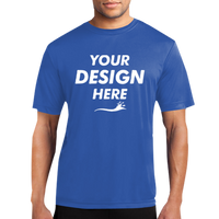 Port & Co Performance Tee, Royal, Front view, Mockup