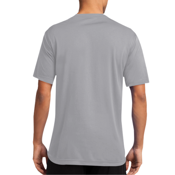 Port & Co Performance Tee, Silver, Back view
