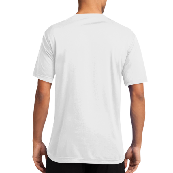 Port & Co Performance Tee, White, Back view