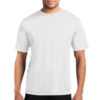 Port & Co Performance Tee, White, Front view