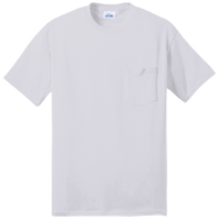 Port & Co Tall Core Blend Pocket Tee, Ash, Front view