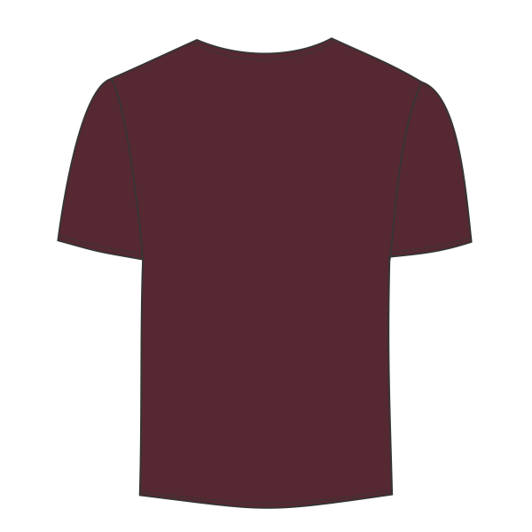 Port & Co Tall Core Blend Pocket Tee, Athletic Maroon, Back view