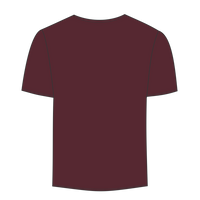 Port & Co Tall Core Blend Pocket Tee, Athletic Maroon, Back view