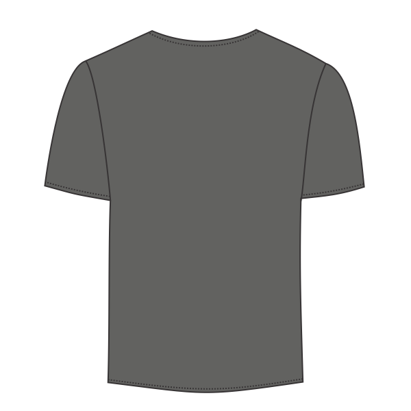 Port & Co Tall Core Blend Pocket Tee, Charcoal, Back view