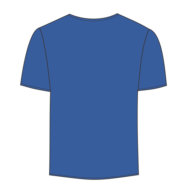 Port & Co Tall Core Blend Pocket Tee, Royal, Back view