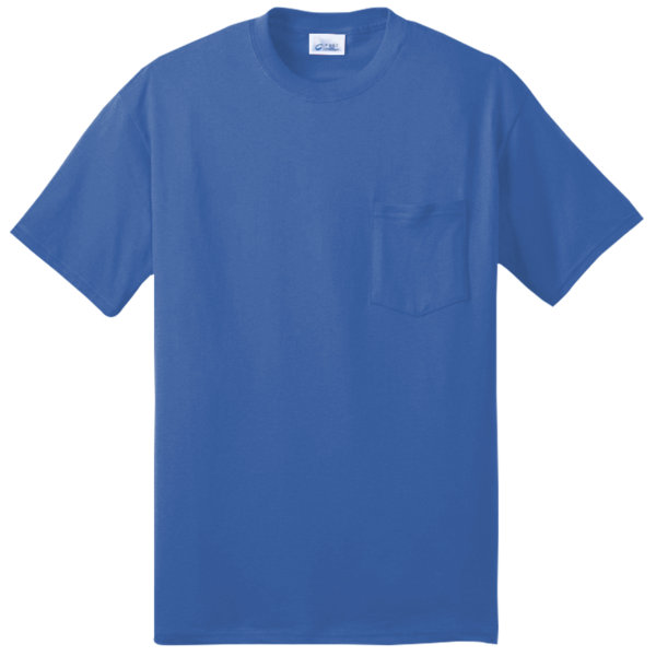 Port & Co Tall Core Blend Pocket Tee, Royal, Front view