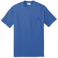 Port & Co Tall Core Blend Pocket Tee, Royal, Front view