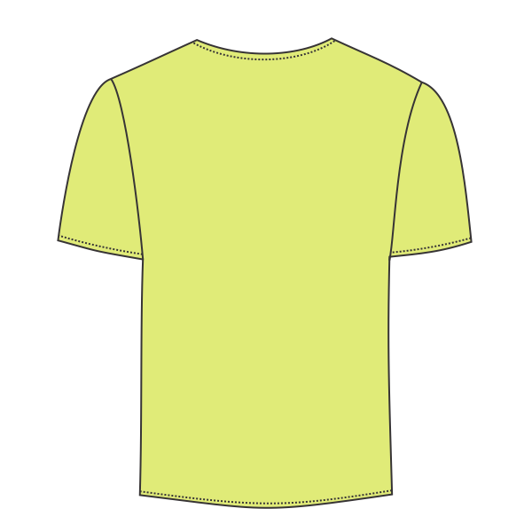Port & Co Tall Core Blend Pocket Tee, Safety Green, Back view