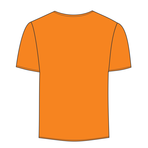 Port & Co Tall Core Blend Pocket Tee, Safety Orange, Back view