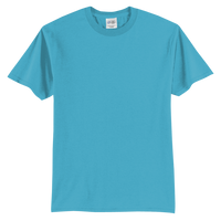 Port & Co Tall Core Blend Tee, Aquatic Blue, Front view