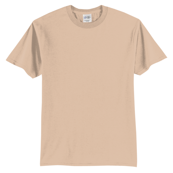 Port & Co Tall Core Blend Tee, Desert Sand, Front view