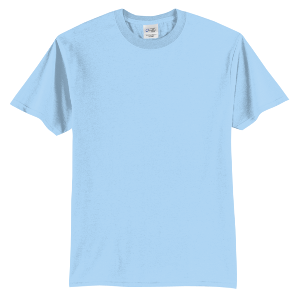 Port & Co Tall Core Blend Tee, Light Blue, Front view