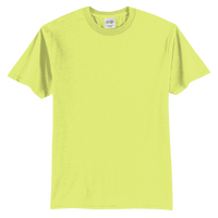 Port & Co Tall Core Blend Tee, Safety Green, Front view