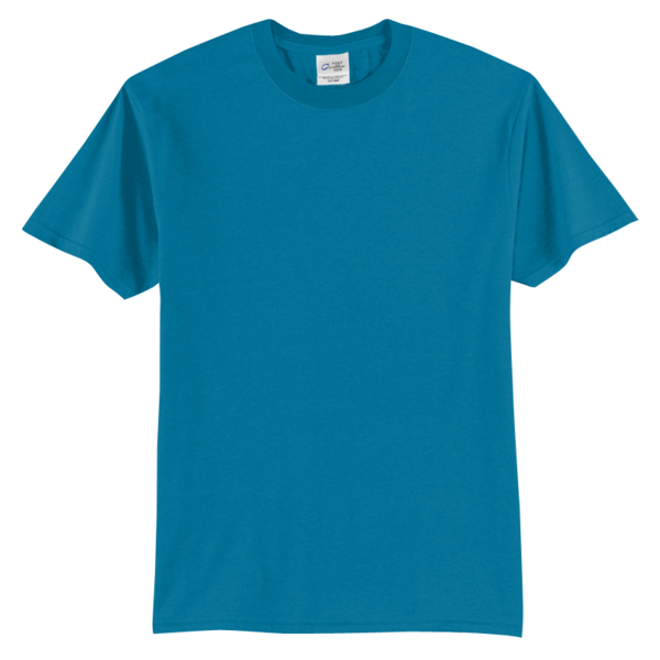Port & Co Tall Core Blend Tee, Sapphire, Front view