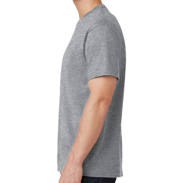 Port & Co Tall Core Cotton Tee, Athletic Heather, Left Sleeve view
