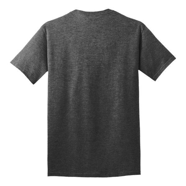 Port & Co Tall Core Cotton Tee, Dark Heather Grey, Back view