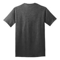 Port & Co Tall Core Cotton Tee, Dark Heather Grey, Back view