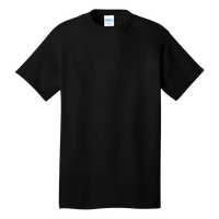 Port & Co Tall Core Cotton Tee, Jet Black, Front view
