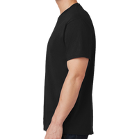 Port & Co Tall Core Cotton Tee, Jet Black, Left Sleeve view