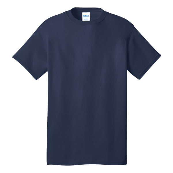 Port & Co Tall Core Cotton Tee, Navy, Front view