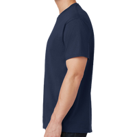 Port & Co Tall Core Cotton Tee, Navy, Left Sleeve view