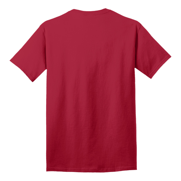 Port & Co Tall Core Cotton Tee, Red, Back view