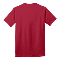 Port & Co Tall Core Cotton Tee, Red, Back view