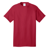 Port & Co Tall Core Cotton Tee, Red, Front view