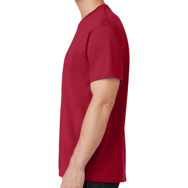 Port & Co Tall Core Cotton Tee, Red, Left Sleeve view
