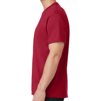 Port & Co Tall Core Cotton Tee, Red, Left Sleeve view