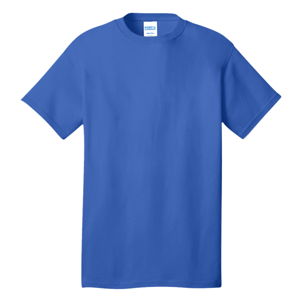 Port & Co Tall Core Cotton Tee, Royal, Front view