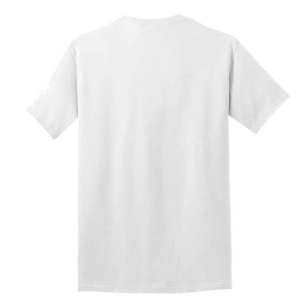 Port & Co Tall Core Cotton Tee, White, Back view