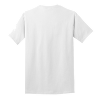 Port & Co Tall Core Cotton Tee, White, Back view