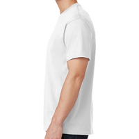 Port & Co Tall Core Cotton Tee, White, Left Sleeve view