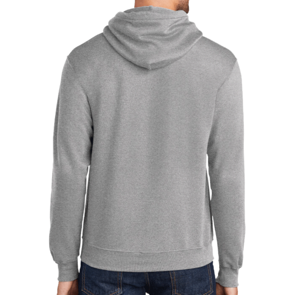 Port & Co Tall Core Fleece Pullover Hooded Sweatshirt, Athletic Heather, Back view