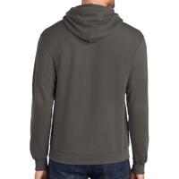 Port & Co Tall Core Fleece Pullover Hooded Sweatshirt, Charcoal, Back view