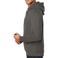 Port & Co Tall Core Fleece Pullover Hooded Sweatshirt, Charcoal, Left Sleeve view