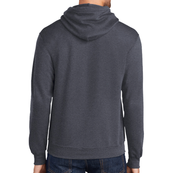 Port & Co Tall Core Fleece Pullover Hooded Sweatshirt, Heather Navy, Back view