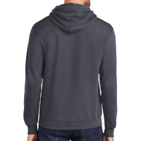 Port & Co Tall Core Fleece Pullover Hooded Sweatshirt, Heather Navy, Back view