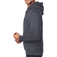 Port & Co Tall Core Fleece Pullover Hooded Sweatshirt, Heather Navy, Left Sleeve view