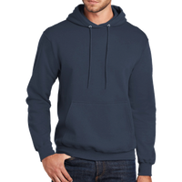 Port & Co Tall Core Fleece Pullover Hooded Sweatshirt, Navy, Front view