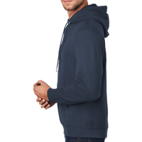 Port & Co Tall Core Fleece Pullover Hooded Sweatshirt, Navy, Left Sleeve view