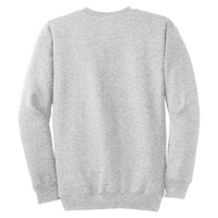 Port & Co Tall Essential Fleece Crewneck Sweatshirt, Ash, Back view