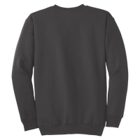 Port & Co Tall Essential Fleece Crewneck Sweatshirt, Charcoal, Back view