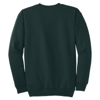 Port & Co Tall Essential Fleece Crewneck Sweatshirt, Dark Green, Back view