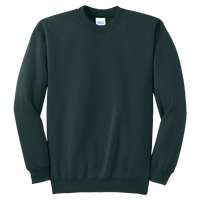 Port & Co Tall Essential Fleece Crewneck Sweatshirt, Dark Green, Front view