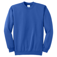 Port & Co Tall Essential Fleece Crewneck Sweatshirt, Royal, Front view