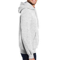Port & Co Tall Essential Fleece Pullover Hooded Sweatshirt, Ash, Right Sleeve view