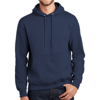 Port & Co Tall Essential Fleece Pullover Hooded Sweatshirt, Navy, Front view